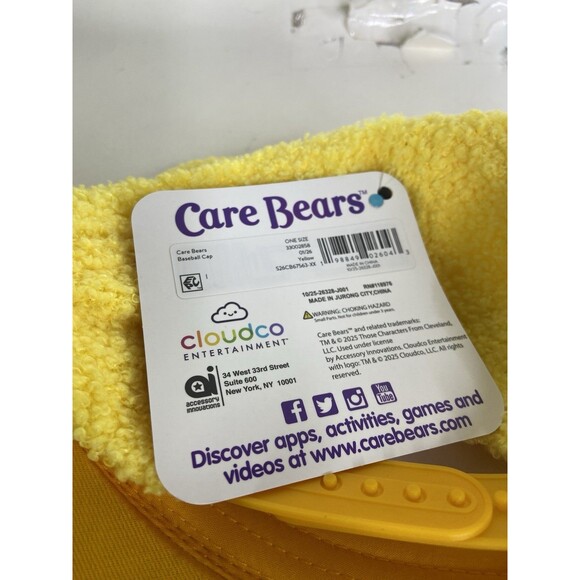 Care Bears Sunshine Bear Plush  Yellow Fuzzy Snapback Hat Cap Adjustable OSFM main image 6